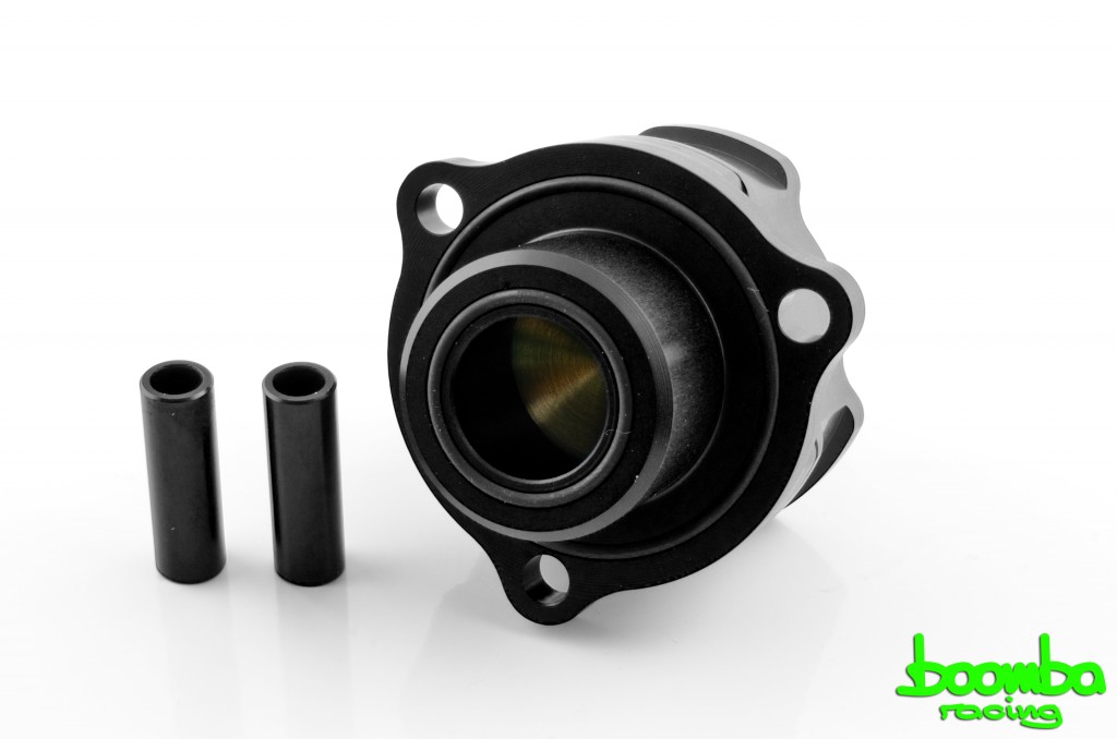 Boomba Racing Focus ST BOV in black anodized finish.