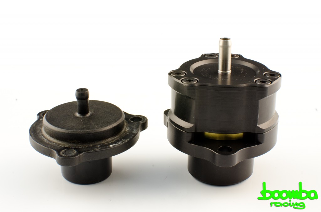Stock BOV on left, Boomba Racing BOV on right