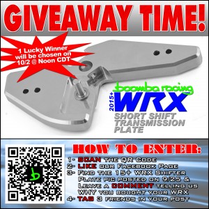2015 WRX shifter plate GIVEAWAY copy